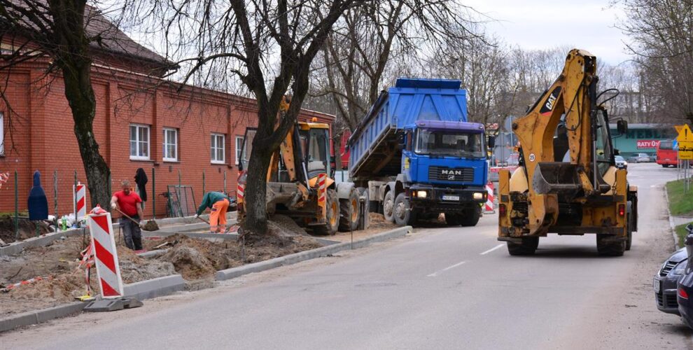 Ulica w czasie remontu.